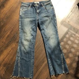 Free People stud detail micro flare jeans